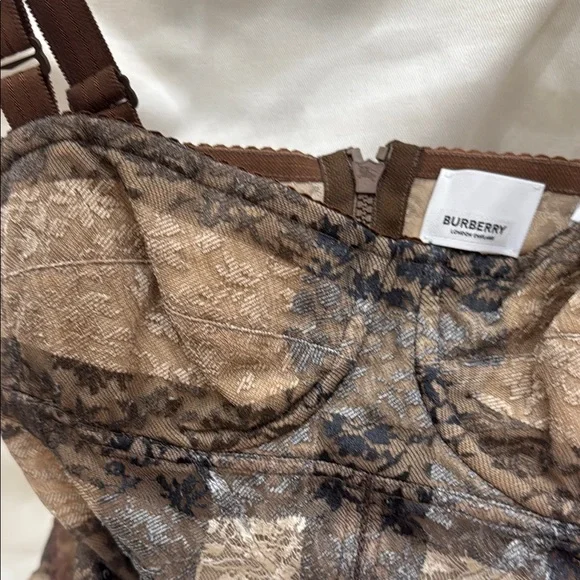 Burberry Brown and Black Lace Bustier dress - Picture 5 of 16
